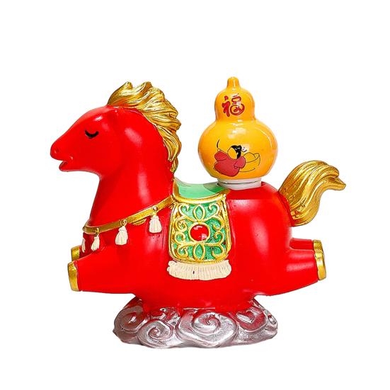 Cartoon Horse Figurine Chinese Style Year of The Horse Statue Bring Wealth Fortune Lucky