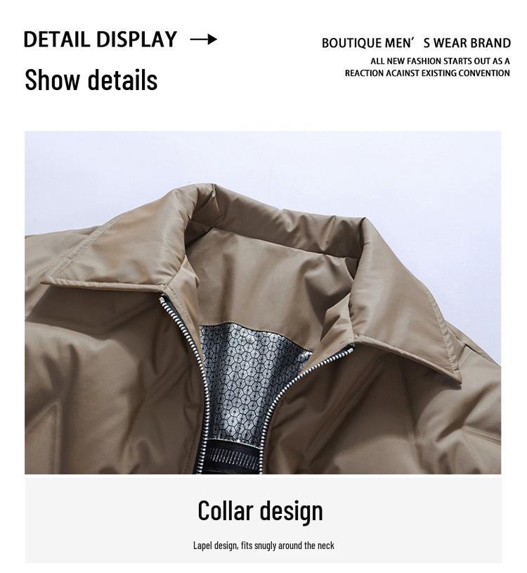 Plus Size Men's Winter Down Jacket, 90-300 jin, 90% Down, Sports & Casual Style