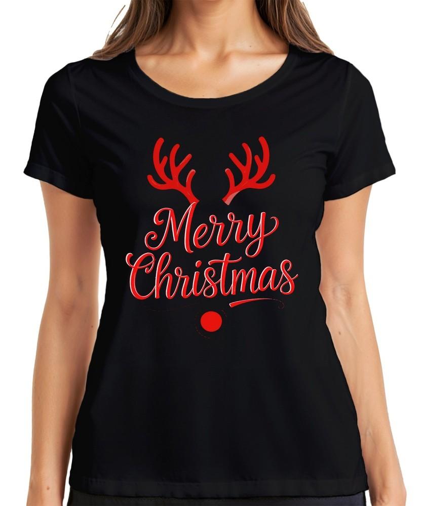 Merry Christmas Reindeer Rudolph Christmas Festive Funny Retro Unisexs TShirt