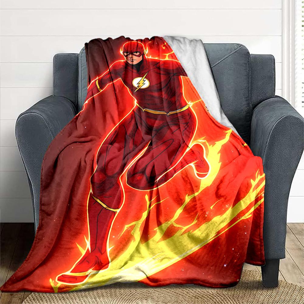 1 ks Flash, Speed Force Flanelová deka Měkká, Hřejivá a Útulná na Pohovku, Postel, Kancelář a Cestování Univerzální pro Všechna Roční Období Dárek, Vánoční dárek