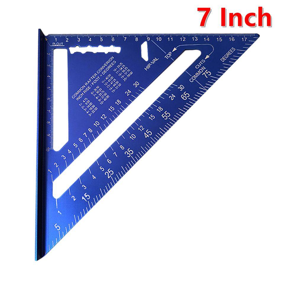 12/7inch Triangle Ruler Aluminum Alloy Metric Angle Ruler High Precision 90° Triangle Carpenter Square Ruler Carpenter Tools