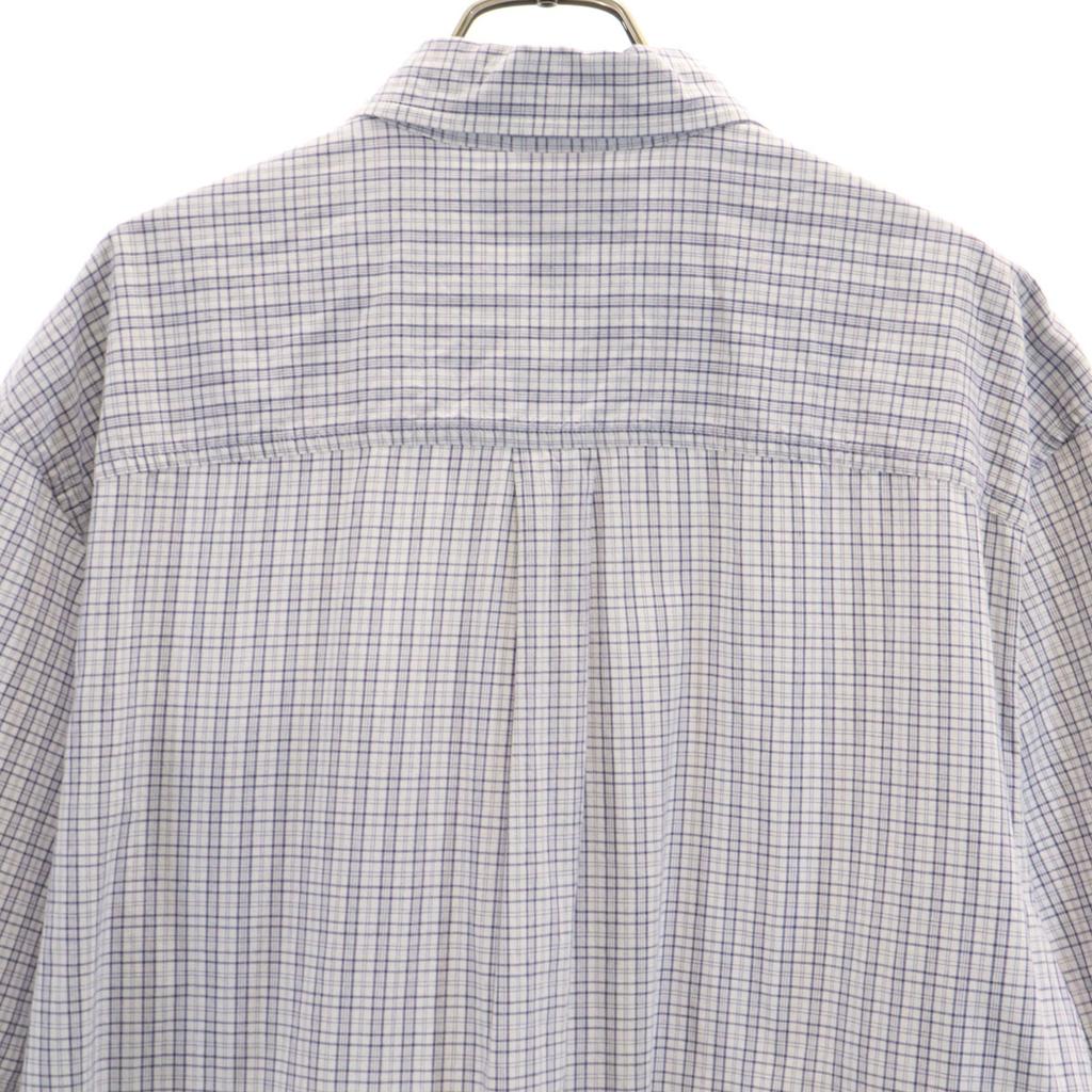 Timberland Check Pattern Short sleeve Cotton shirt L white Men's Used