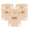 3-Pack 1° Maple Neck Shims for Electric Guitars Neck Height Adjustment Shims