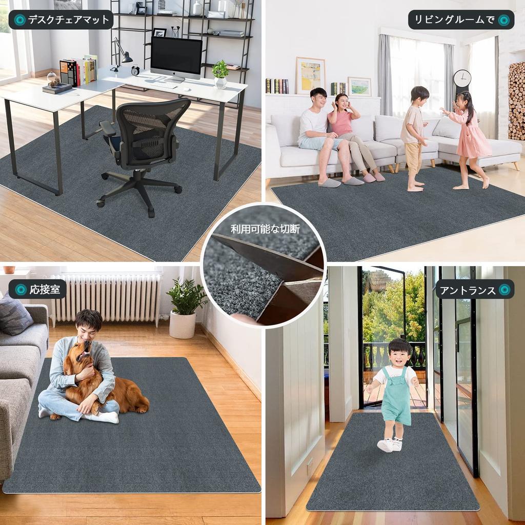 JAYFAN Floor Mat, 100cm X 140cm, Carpet Floor Protector, Chair Mat, Scratch-Resistant, Dent-Resistant, Stays In Place, Anti-Slip, Washable