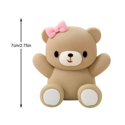 3D Bear Cake Top Tie Bear Cake Decoration Boy and Girl Baby Shower Gender Reveal Birthday Party Supplies