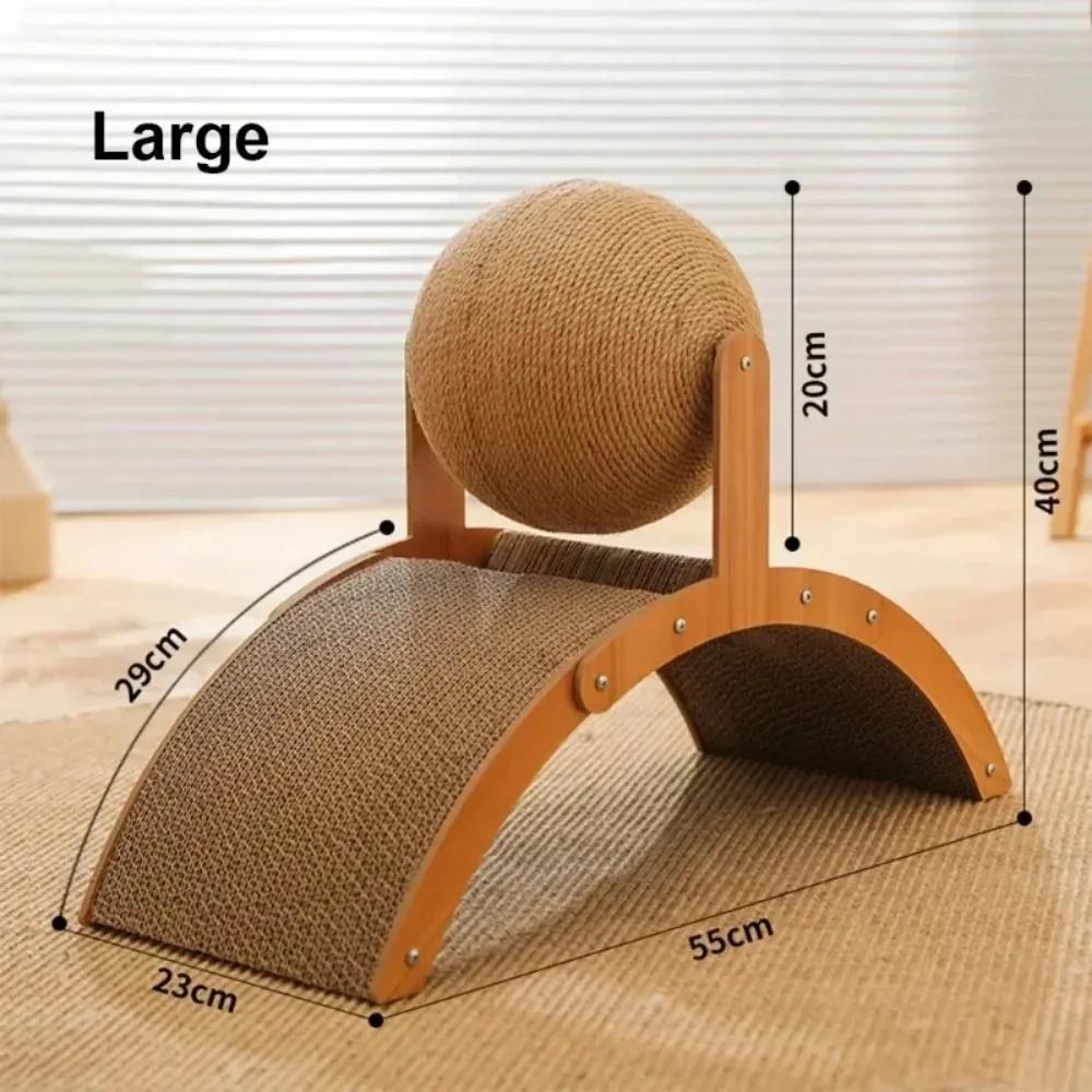 Cat Toys Wear Resistant Pet Scratch Ball Milling Claw Device Cat Scratching Board 2 In1 Cats Scratchi Ball Pet Interactive Toys