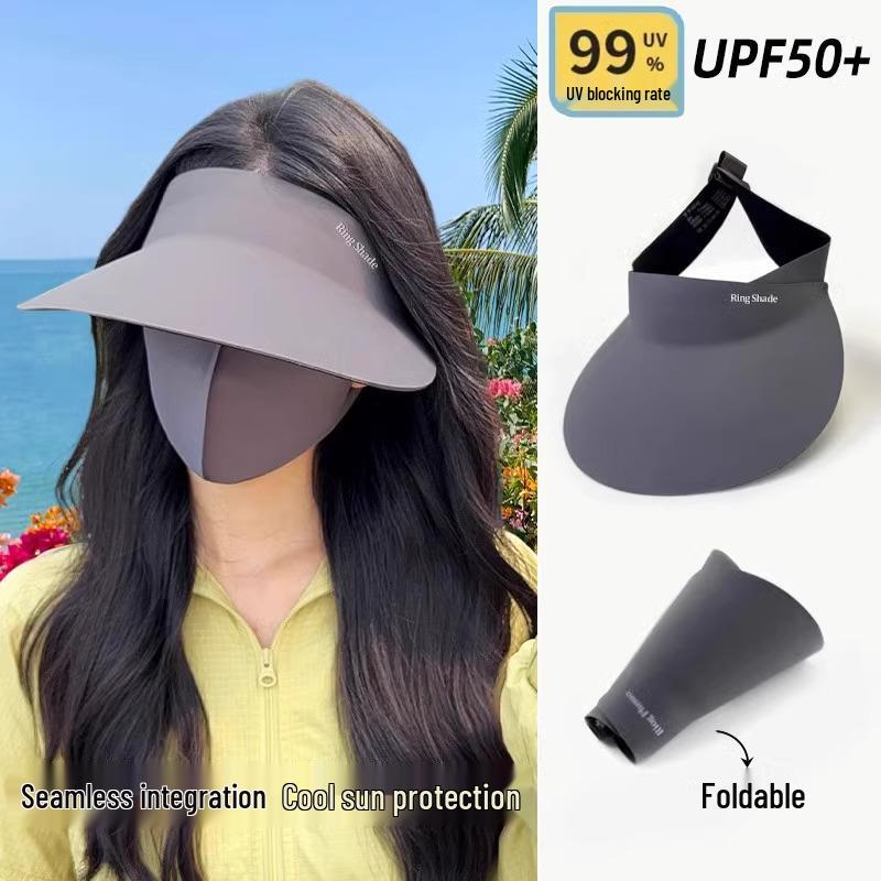 Women's Seamless Foldable UV Protection Sun Hat for Summer Cycling