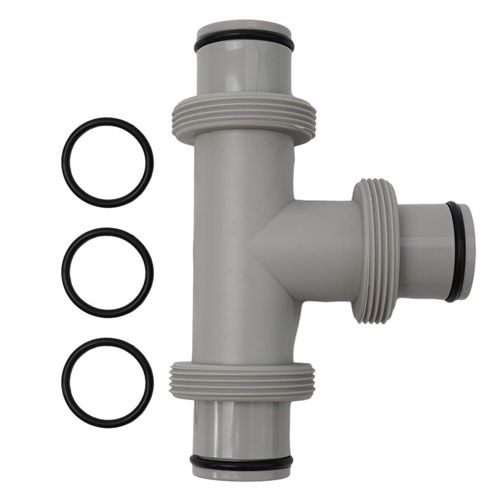 Connector Adapter Dual Split For Intex Parts Hose Plunger Valve Pool Pumps Rubber O-rings For Tee T-Joint Pool Part