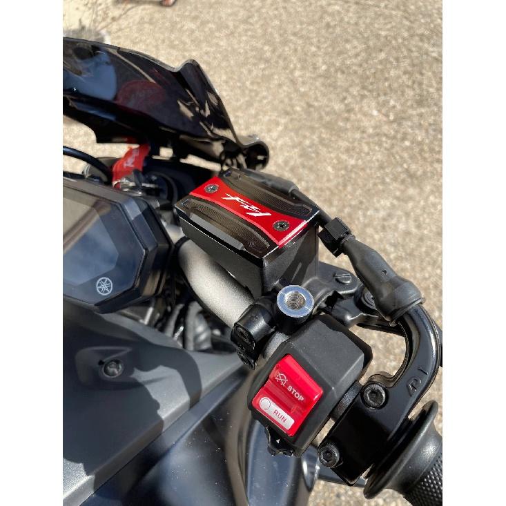 Laser Logo Motorcycles CNC Aluminum Front Rear Brake Fluid Reservoir Cover & Oil Filler Cap For YAMAHA FZ1 FAZER FZ 1 2006-2015