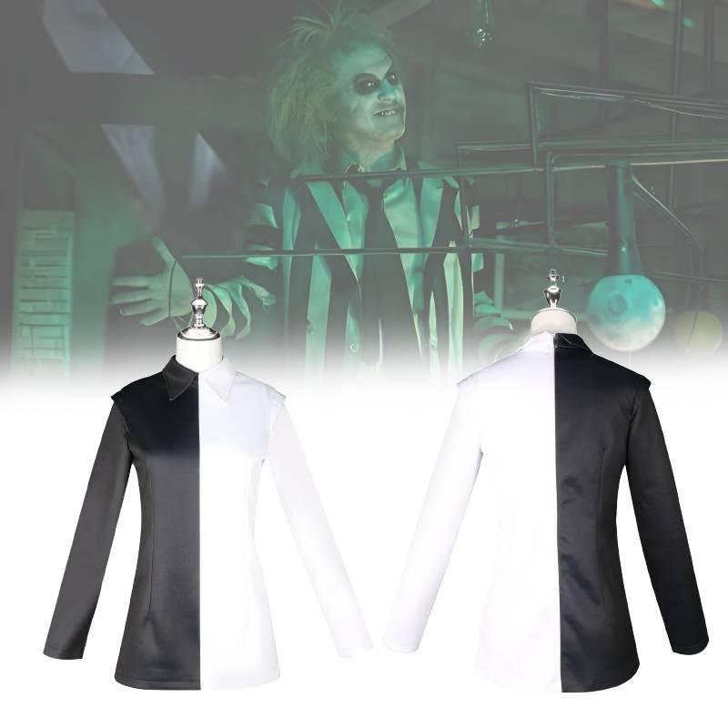 Cosplay 2 Beetlejuice Costume Kids Jumpsuit Halloween Party Role Fashion Play