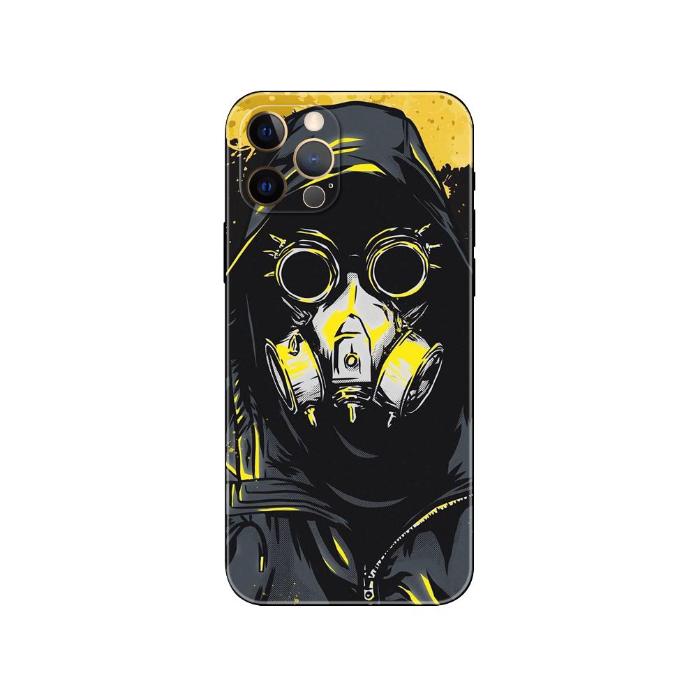 Custodia per telefono Cool Man Antigas mask per iphone 5 5s 2020se 6 6s 7 8 plus x 10 XR XS 11 12 13 mini pro MAX cover posteriore in tpu nero