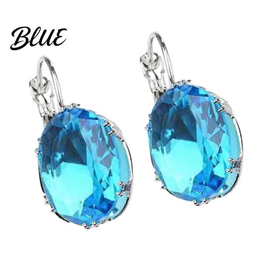 Unique Design Earrings 46024 Pairs Teardrop Lightweight Sparkling Cubic Drop