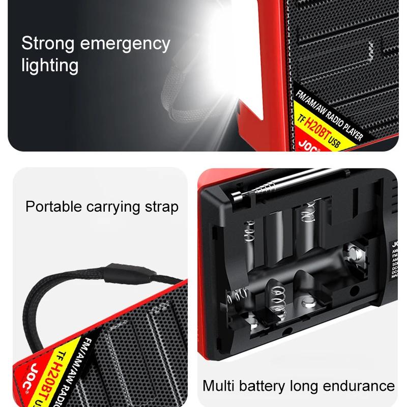 Full Band Radio Portable FM/AM/SW Receiver Rechargeable Radio TF/USB Music Player with LCD Display