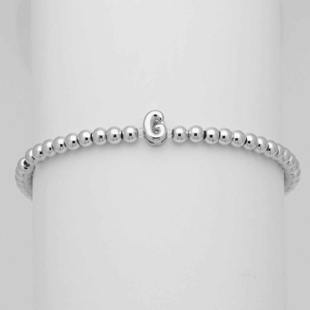 26 English Names White Gold Balloon Bubble Letter Bead Bead Bracelet Bracelet