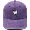 Fun Cock Embroidered Baseball Cap Animal Washed Vintage Daddy Hat Men's and Women's Casual Outdoor Sun Hat