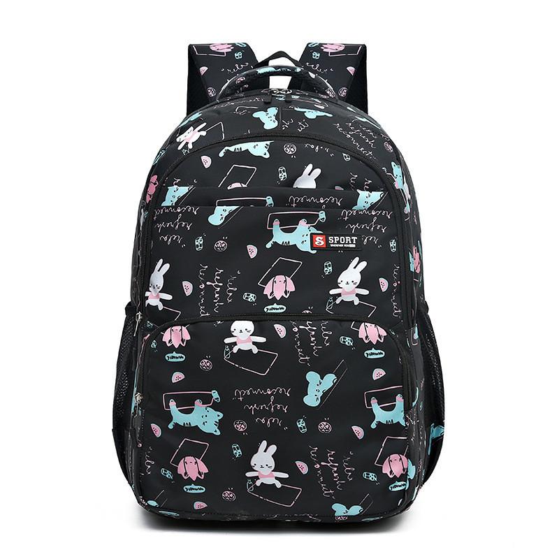 Cute And Lightweight Floral Pattern Oxford Cloth School Backpack For Girls And Boys 20-35l Capacity