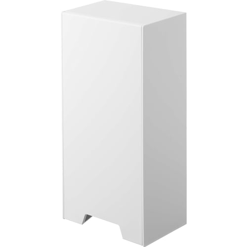 Yamazaki Tower Two-Way Plastic Bag Stocker, White, 5437, Approx. W14cm X D10.2-18.7cm X H30cm