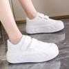 Fashion Black Leather Platform Shoes Thick Sole Massive Chunky Shoes Women Spring 2024 Lady Comfortable Casual Ladies Walking Sneakers