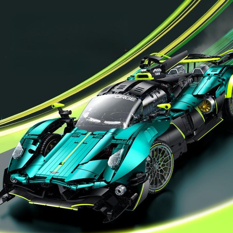 GULY 10658 Creative 1:8 RC Race Car Building Blocks MOC Technology Sports Car Supercar Model DIY Bricks Toy for Boy Adult Gift