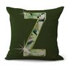 Simple Pure Color English Alphabet throw pillow cover with short plush print for living room sofa decoration cushion cover