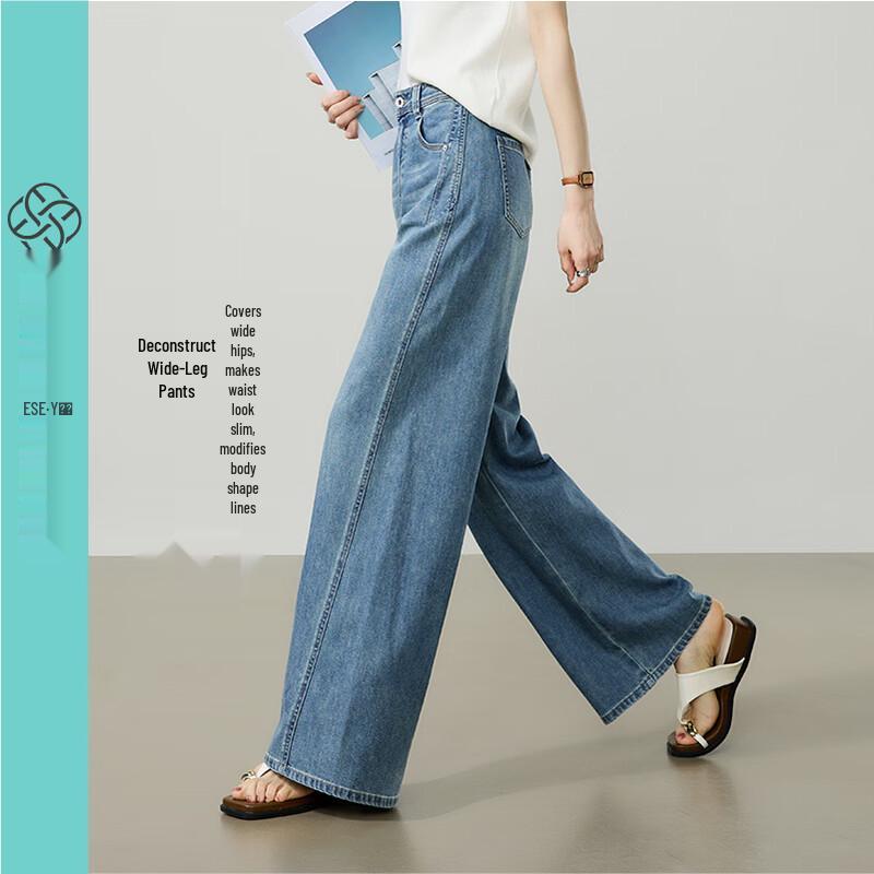 

Women s Deconstructed Wide-Leg Straight Jeans 30 Regular