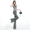 Popular Fashion Versatile High Waist Slimming Design Flared Pants, Trousers & Extended XS-XL Yichun