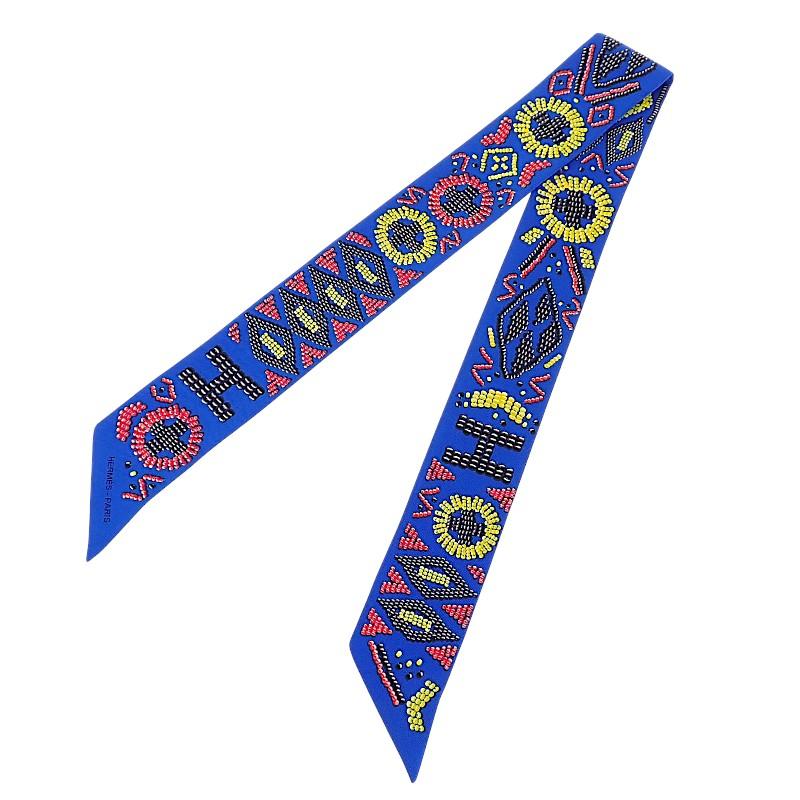 HERMES   Scarf Blue Silk Women