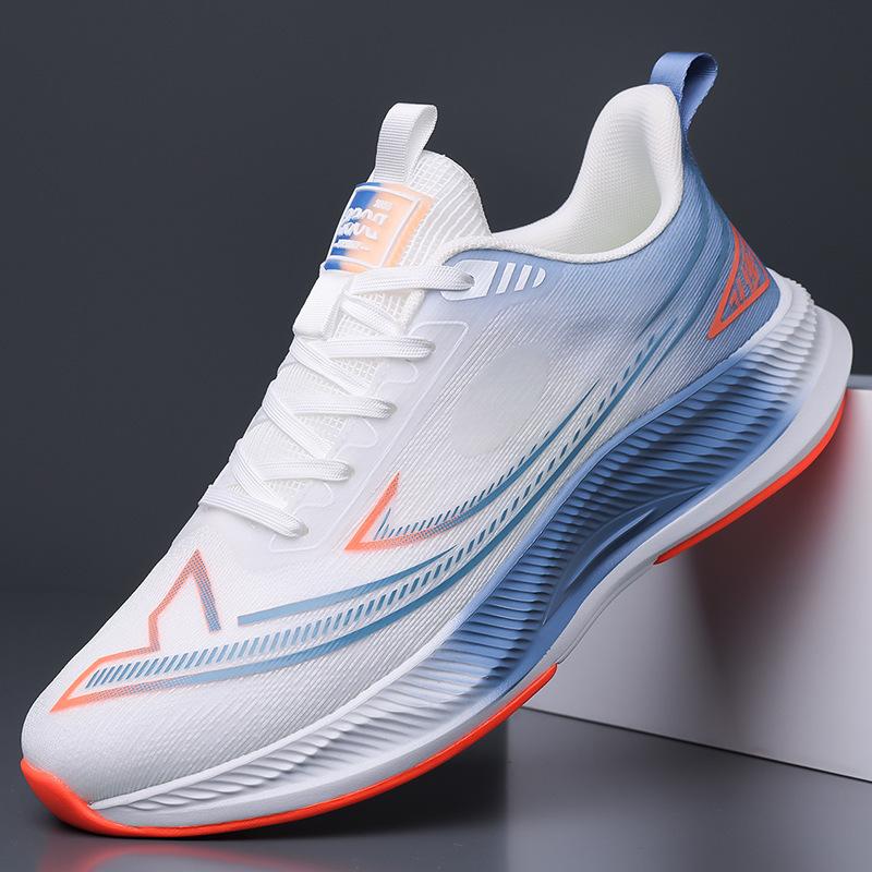 Men's shoes 2025 new summer breathable mesh shoes ultra-light carbon board trend shock absorption youth running shoes sports shoes