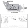 8-Saitige Mandoline Saitenhalterung mit Befestigungsmaterial Metall Dreieck Mandoline Saitenhalter Instrument Ersatzteil