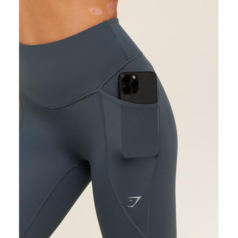 Gymshark Running Pocket Leggings Titanium Blue B3c7s Ucmq