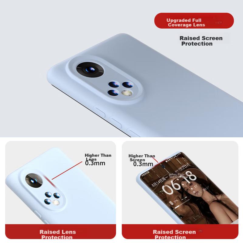 Honor 50 Phone Case Huawei Nova 9 Premium Liquid Silicone Soft Case Full Coverage Lens Protection Drop-resistant Anti-fingerprint