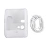 Hoes Geschikt voor Polaroid Go Instant Camera Siliconen Krasbestendige Instant Camera Beschermhoes met Polsband Wit
