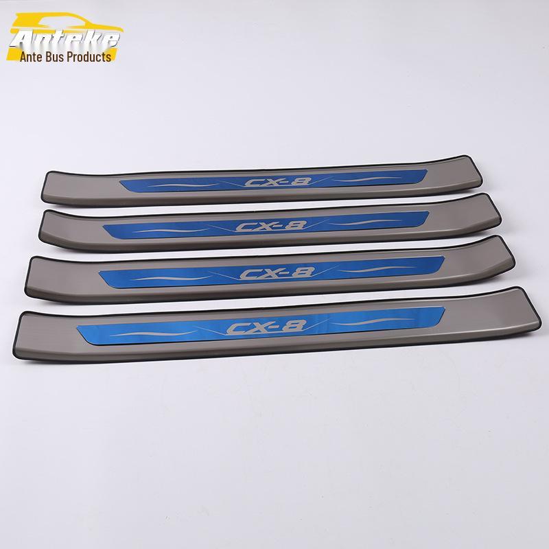 19 CX8 Sill & Bumper Trim Stickers: Bright Strips & Trunk Plate Modification Accessories