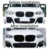 Single Double Line Front Kidney Grille For BMW X3 X4 G01 G02 2018-2021 Bumper Grill Upgrade Exterior Trim Car Styling Accessorys