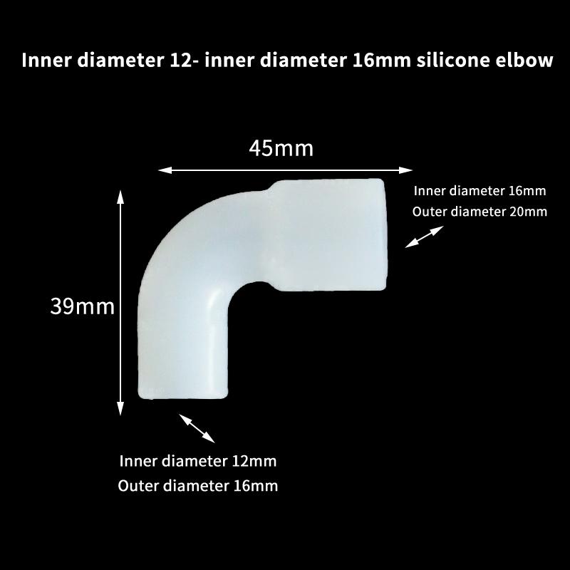 1 sztuka Silikonowy Kolanko Miękkie Twarde Rury Złączka Zmienna Średnica Elastyczny Kąt Prostego Gumowa Złączka Akwarium Nawadnianie Ogród