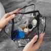Waterproof Transparent PVC Makeup Bag with Custom Pattern and Large Capacity