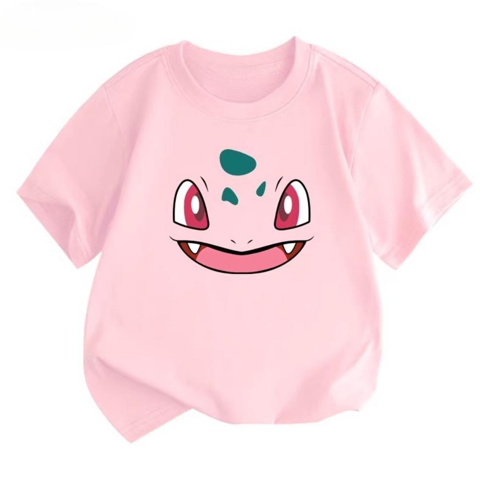 Potdemiel Pikachu Print  Children's T-Shirt, New Summer Style, Casual, Comfortable, and Breathable Children's Top