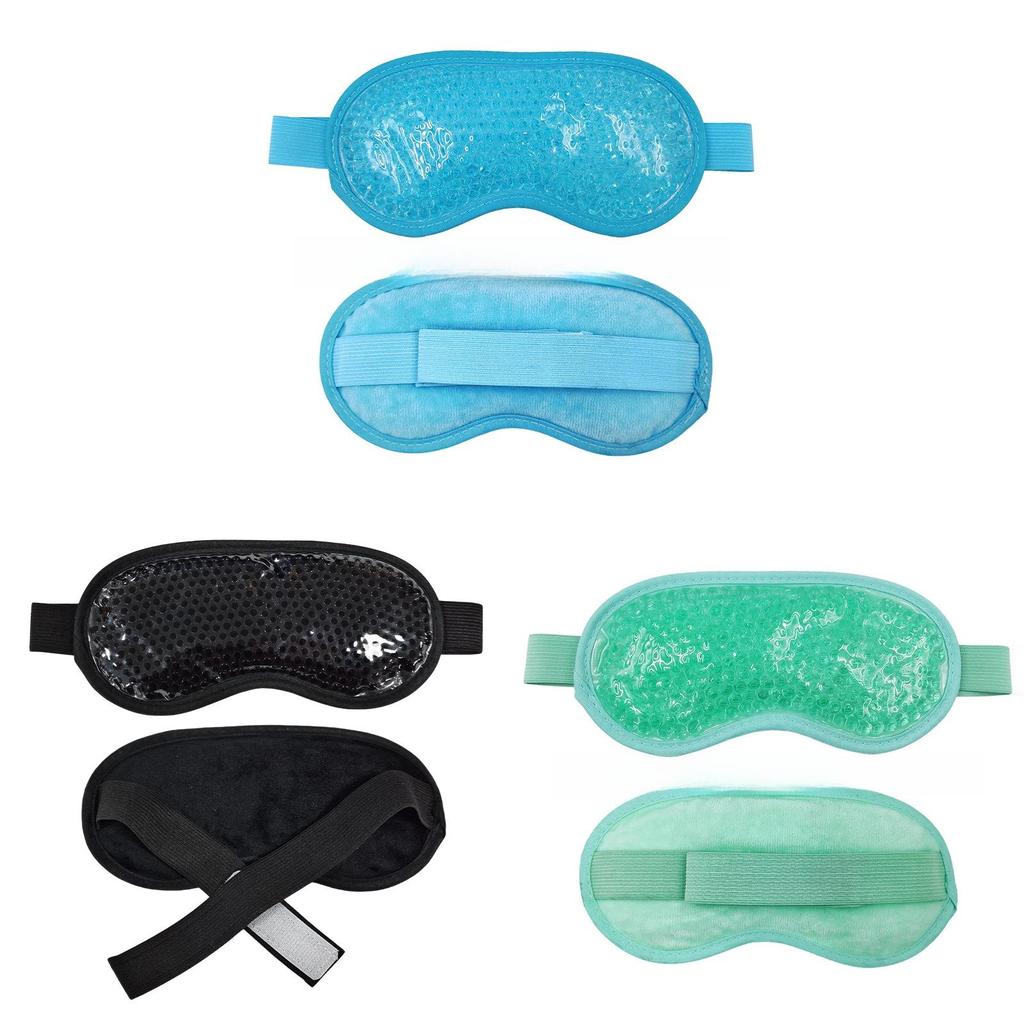 Cold Hot Gel Eye Mask With Reusable Gel Beads For Relaxation And Eye Care