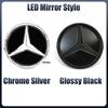 AABGY1 Fit For Mercedes Benz Chrome Silver Front Grille Mirror Star LED White Illuminated Emblems X253 W167 X167 W447 2020-2023