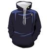 Felpa Sportiva da Uomo con Cappuccio Stampa Digitale 3D Moda Cartone Animato Animazione Felpa Casual