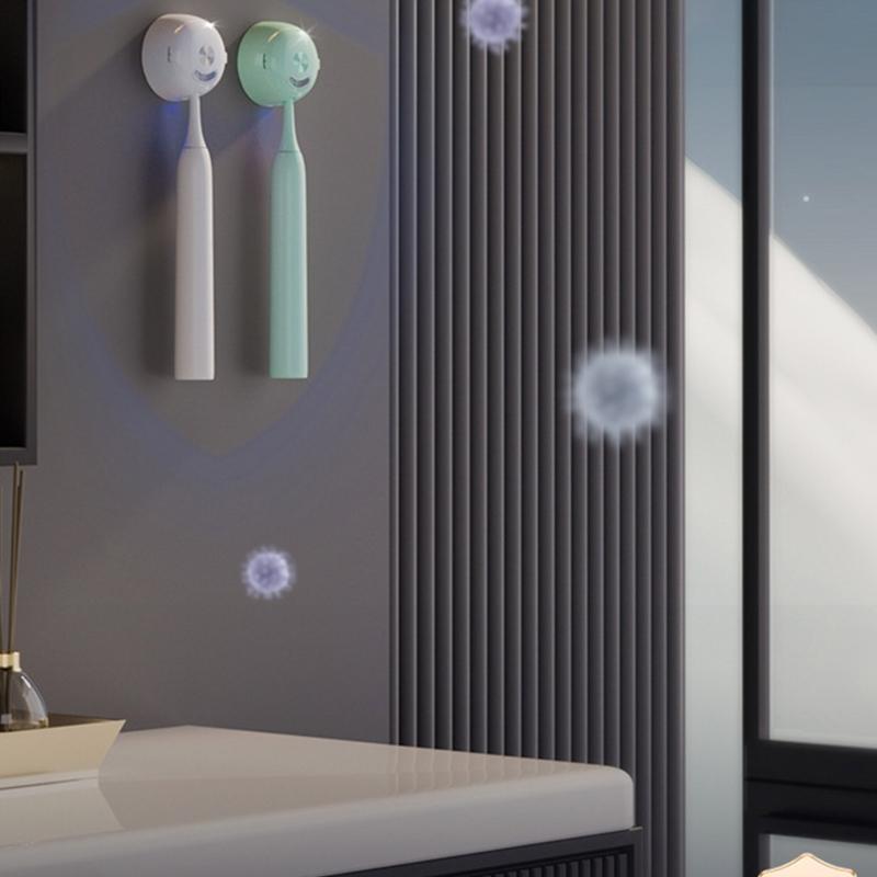 Elegant Rechargeable Toothbrush Sterilizer Toothbrush Holder Wall Mounted Designs For Enhances Teeth Health 600mAh