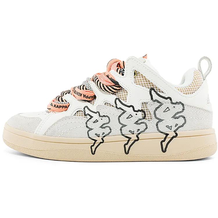 Kappa Textile , Synthetic Leather , Split Cow Leather Slip Resistant Abrasion Resistant Low top Skateboard Shoes Unisex (Unisex) Skate Shoes