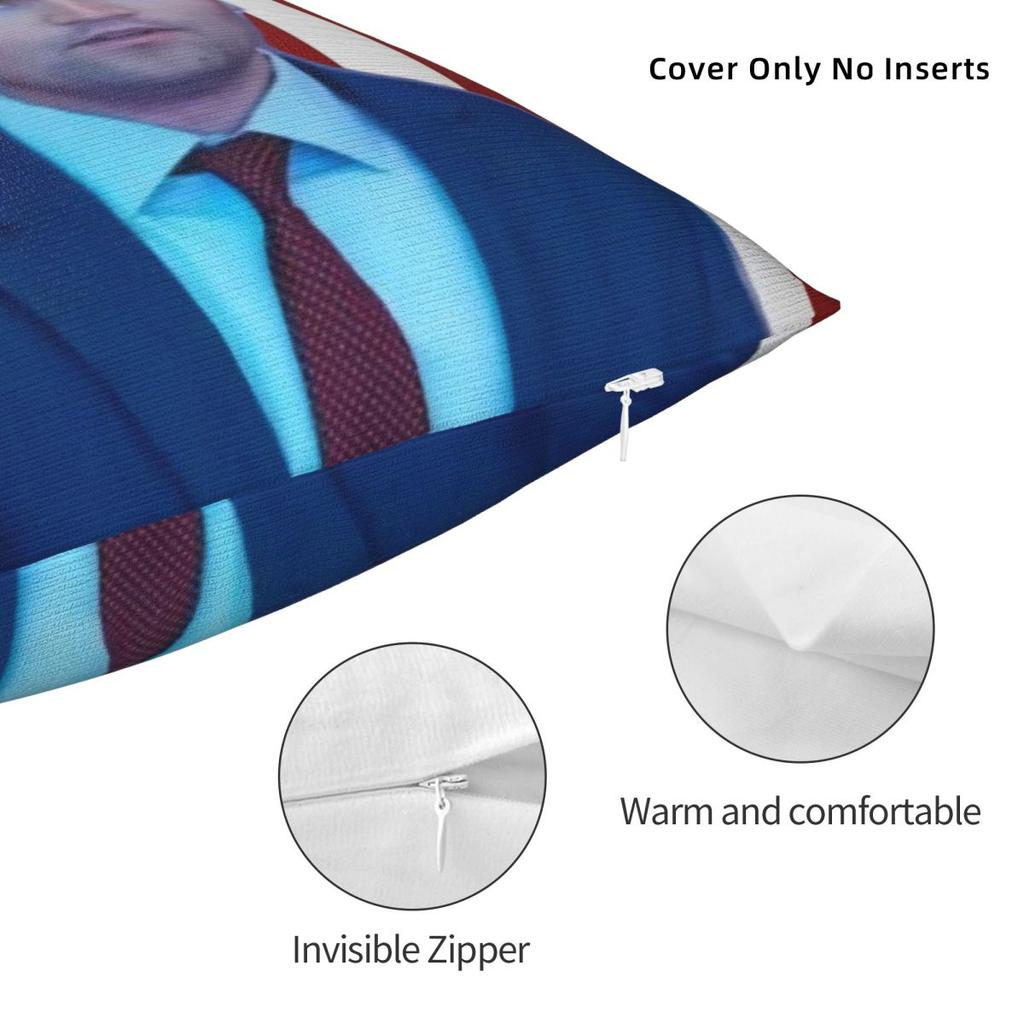 Pillow Case Charlie Kirk American Flag Polyester Pillow Cover Cute Funny Cushion Cover Pillowcases For Office Home Decorative