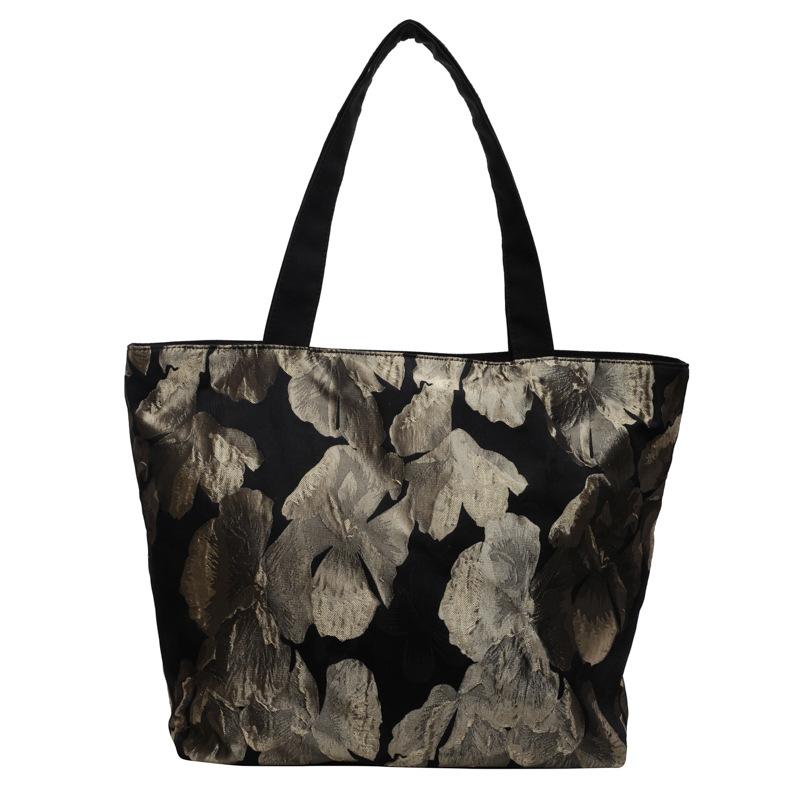 

2025 butterfly print armpit bag commuter Korean fashion trend tote shoulder hand-held large capacity printed women s bag 40*32*13 золотой