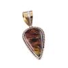Natural Pietersite Gemstone 925 Solid Sterling Silver TwoTone Pendant 1.25" B3c76