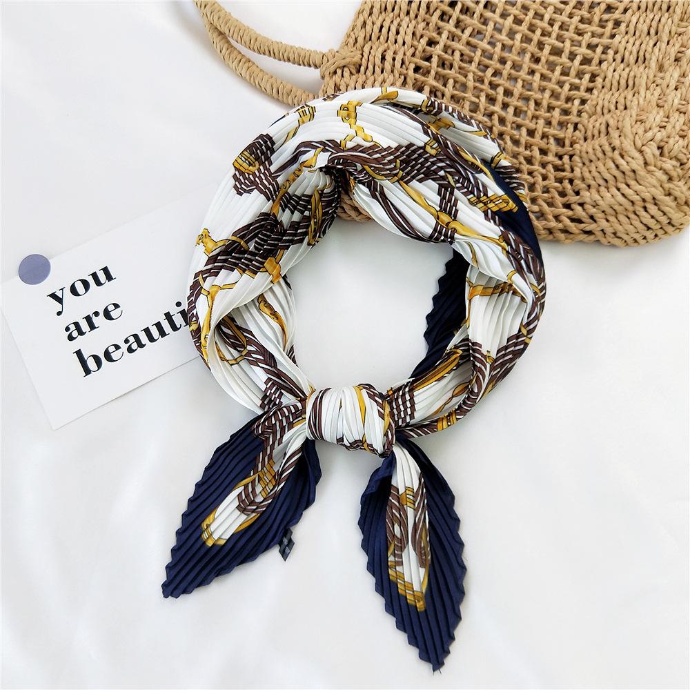 

Декоративный простой шелковый шарф с текстурой, женский новый стиль, весна-осень-лето, модный универсальный платок для работы 70*70cm