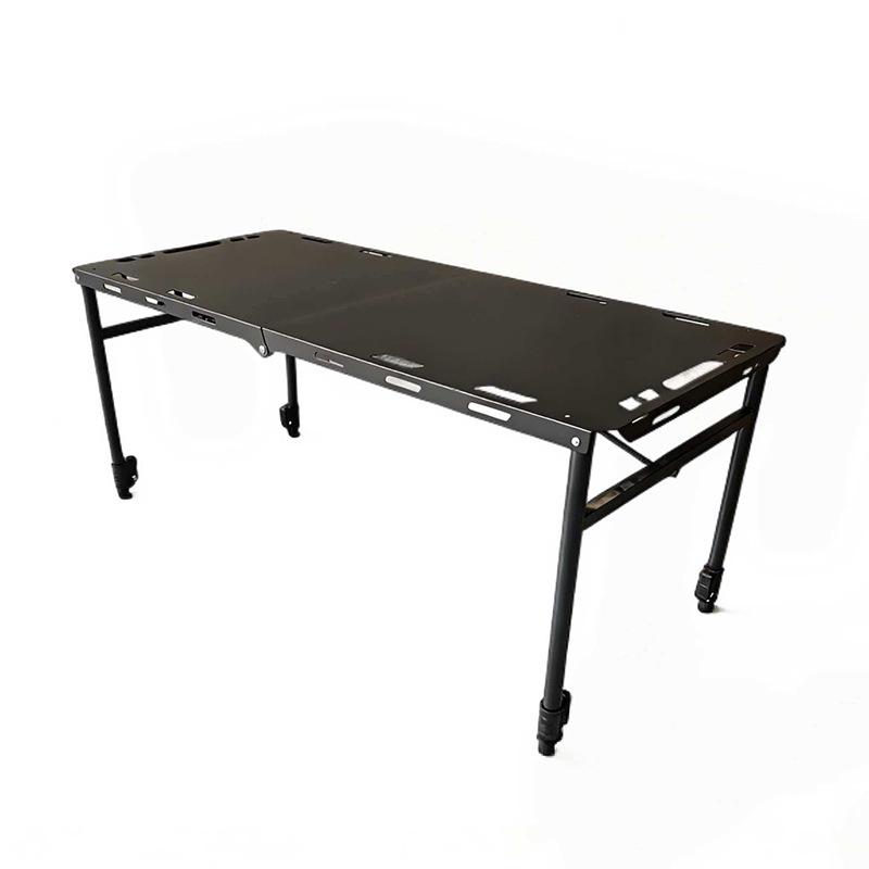 Portable Lightweight Tactical Hydraulic Table with Custom Lift-Folding and Infinitely Ejectable Legs for Outdoor Use