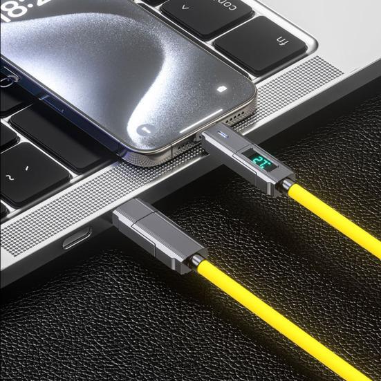 100CM 4-In-1 Lade-Displaykabel LED A USB Typ-C 8Pin PD Tragbares Schnellladen