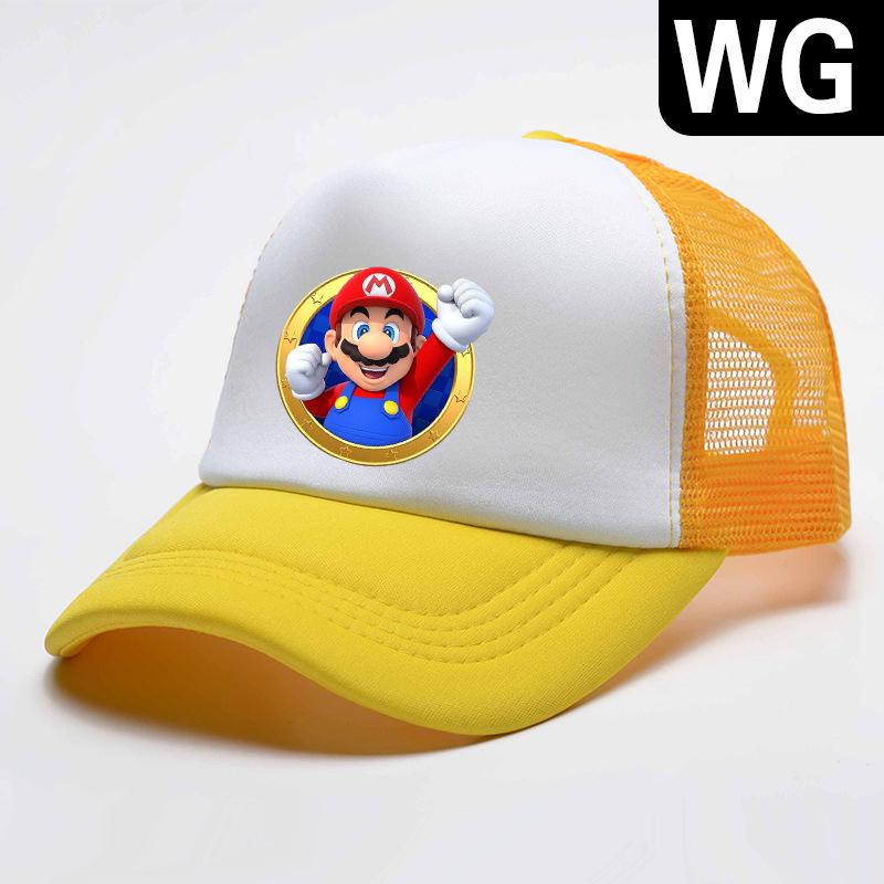 Children's Cartoon Mesh Baseball Cap - Sun Protection, Adjustable, One Size, Four Seasons