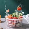 Großkapazität Manueller Salatschleuderer Plastik Drehbarer Abtropfkorb Salatvorbereitung